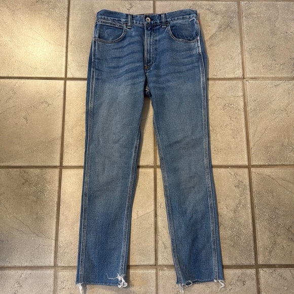 rag & bone Women’s 27 Skinny Cropped Leg Distressed Hem Denim Jean - Picture 1 of 8